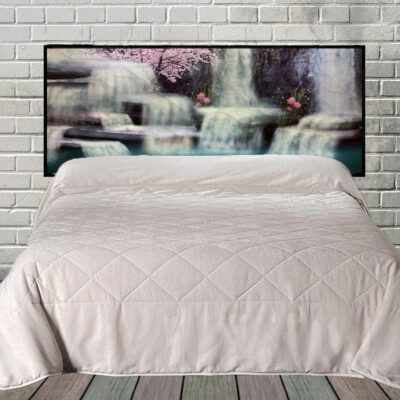 Blossoms at Waterfalls Hanging Fabric Quilted Headboard