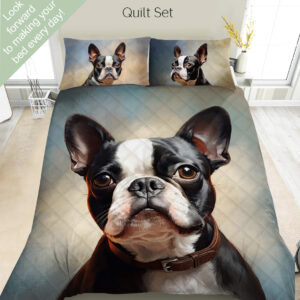 Boston Terrier Bedding Set, Duvet Set, Comforter Set Or Quilt Set